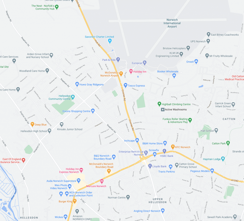 Map of Hellesdon